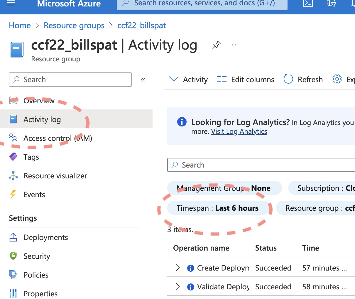 screen shot filtering a table in azure